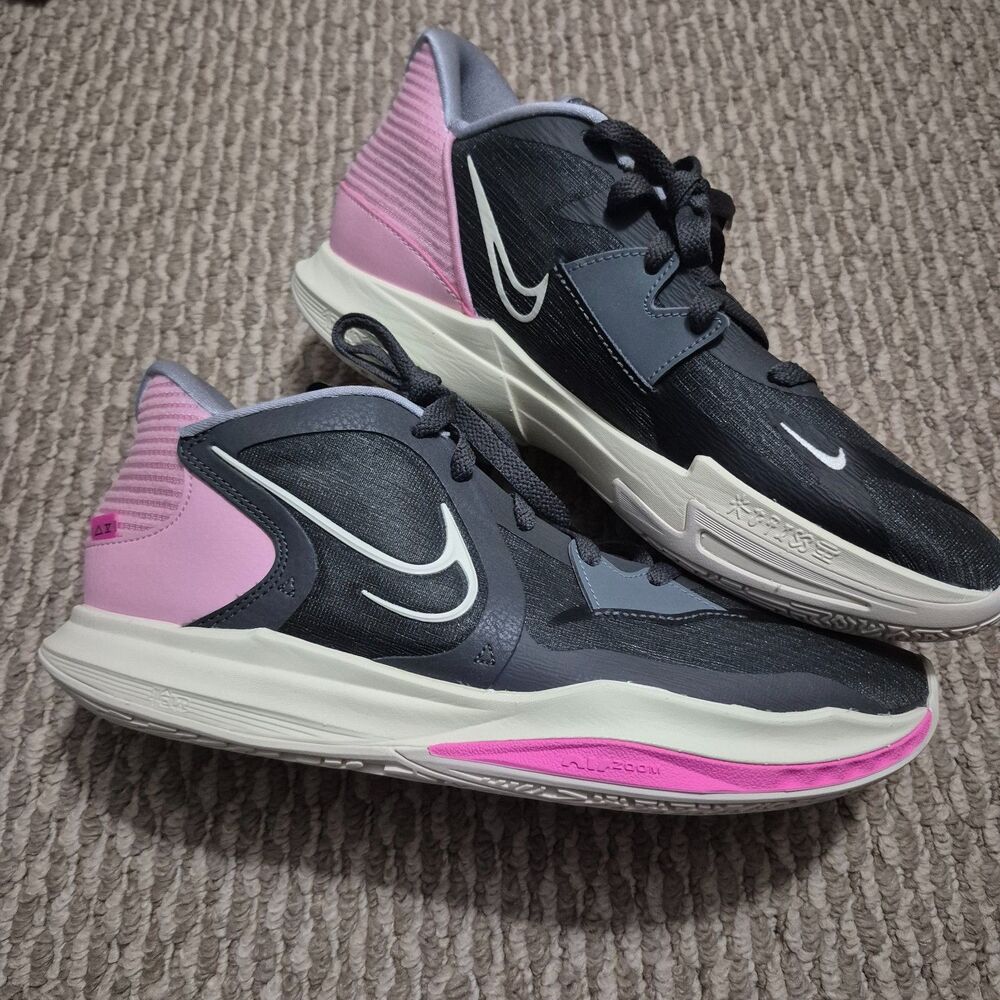 Nike Kyrie 5 Low Preservation Mens Size 9.5 Gray Pink Basketball Shoes Sneakers